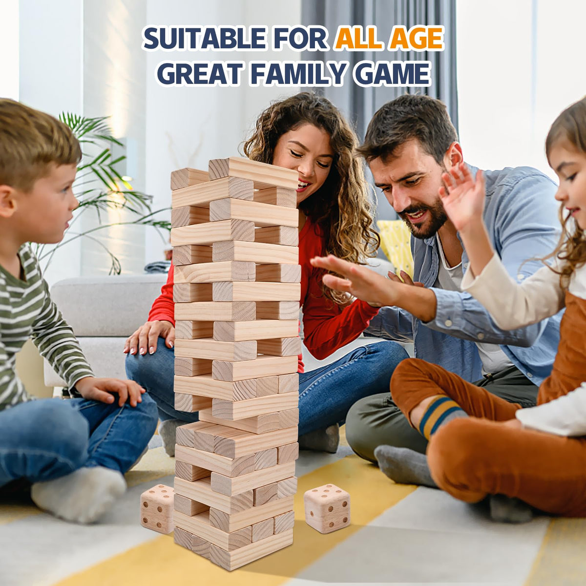 Megwoz blocks kit with dice and scoreboard for interactive play.