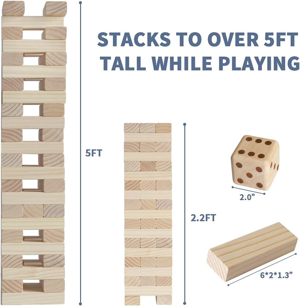 Megwoz Giant Tumble Tower scoreboard helps track progress during games