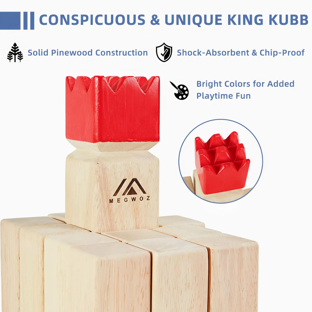 Megwoz Kubb 10-meter tape measure in use for accurate setup.