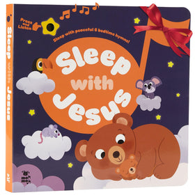 MEHMEH Sleep with Jesus book cover with calming artwork for toddler bedtime.