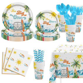 MEHOFOND The Big One 9-inch surf plate provides sturdy beach party dinnerware for seaside celebrations