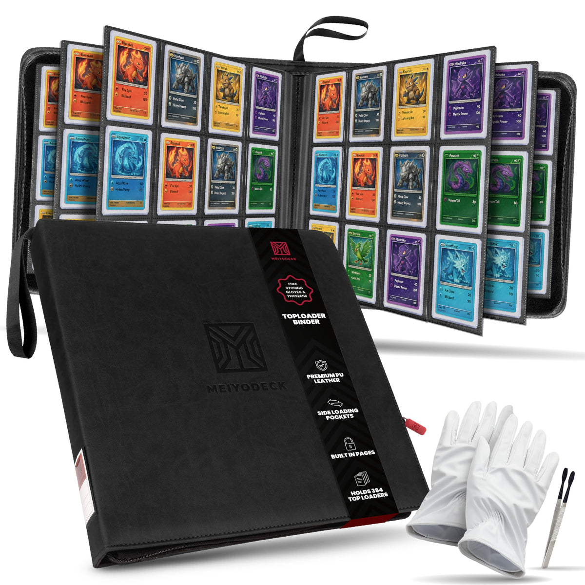 MEIYODECK Toploader 384-card storage for organized display and card protection