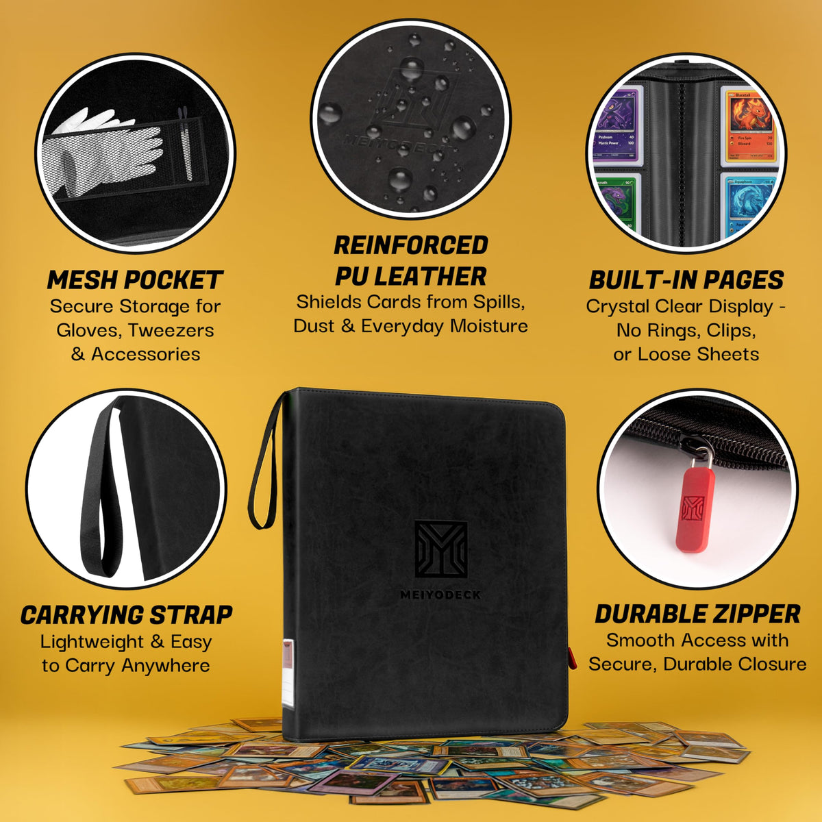 MEIYODECK travel design with mesh pockets and zipper for mobility