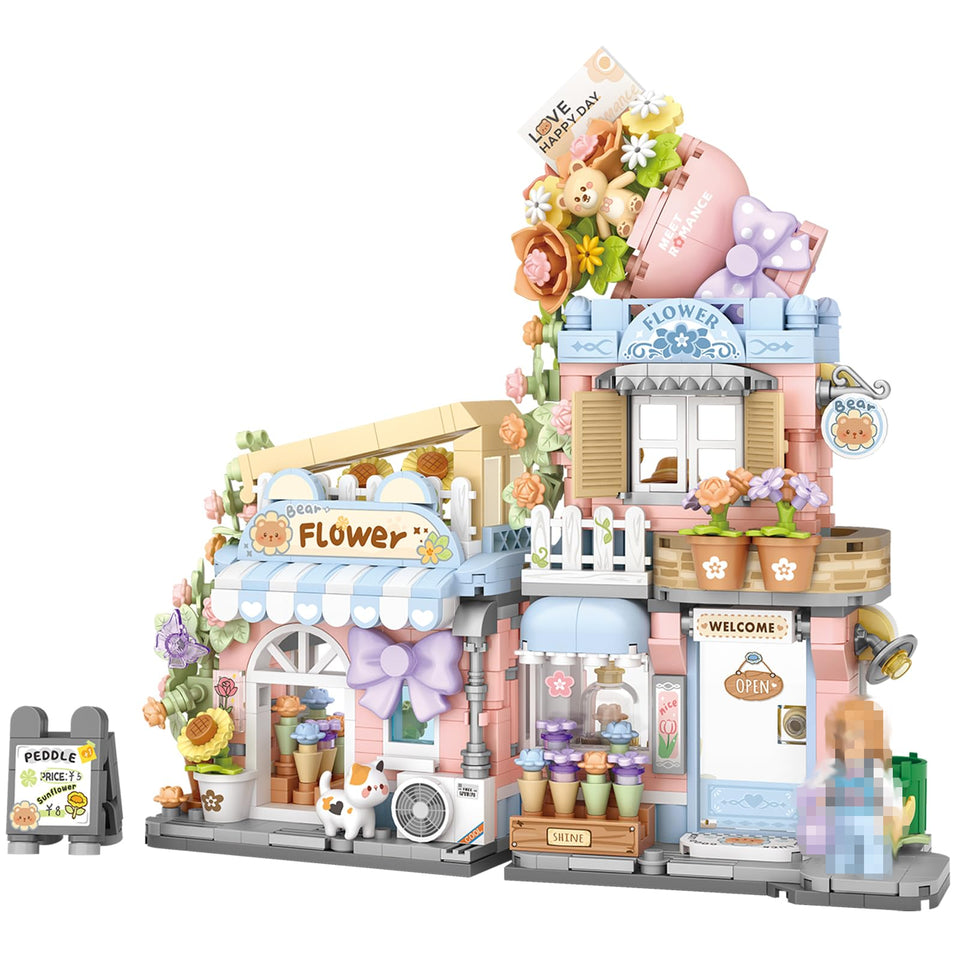 MEIEST mini city shop street view blocks create a realistic diorama for display and play