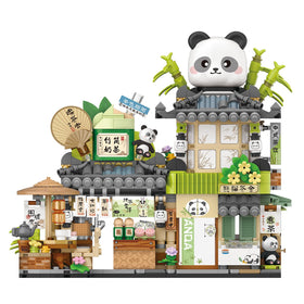 MEIEST Panda Tea House model assembly aids spatial awareness and motor skills.