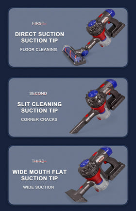 MEIJIABA vacuum with three nozzles for versatile play and learning