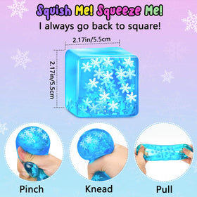 Meijoy 5cm stress cube sized for kids and adults on the go