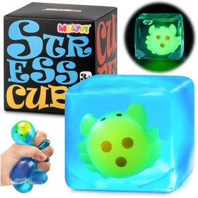 Meijoy Stress Cube with crab mochi inside for satisfying tactile relief.