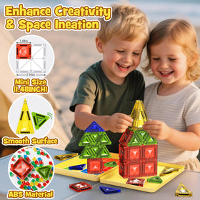 MEIQ child safe ABS magnets ensure smooth edges and secure connections during play.