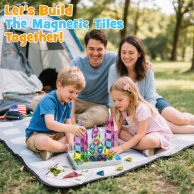 Colorful MEIQ tiles enable creative 3D structures and spatial exploration.