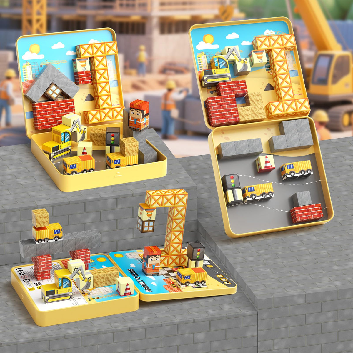 MEIQ compact storage box keeping tiles organized after lively play.