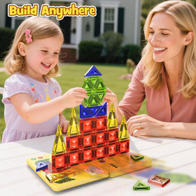 MEIQ contents include 14 squares and 12 triangles for versatile structures.