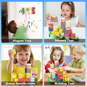 MEIQ magnetic storage tin keeps blocks organized during travel