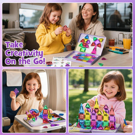 Hands-on STEM learning with MEIQ magnetic tiles in action