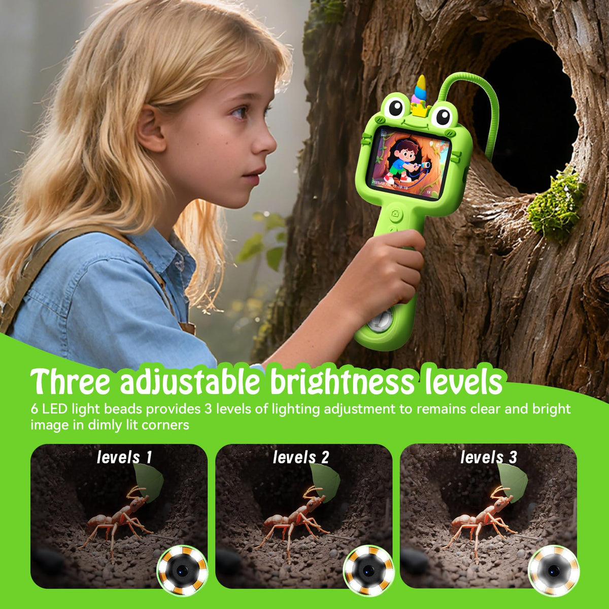Meirenivo borescope IP67 waterproof for water-area play and exploration