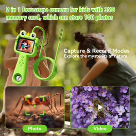 Meirenivo borescope's 1m snake cable reaches into grass and gaps for safe exploration