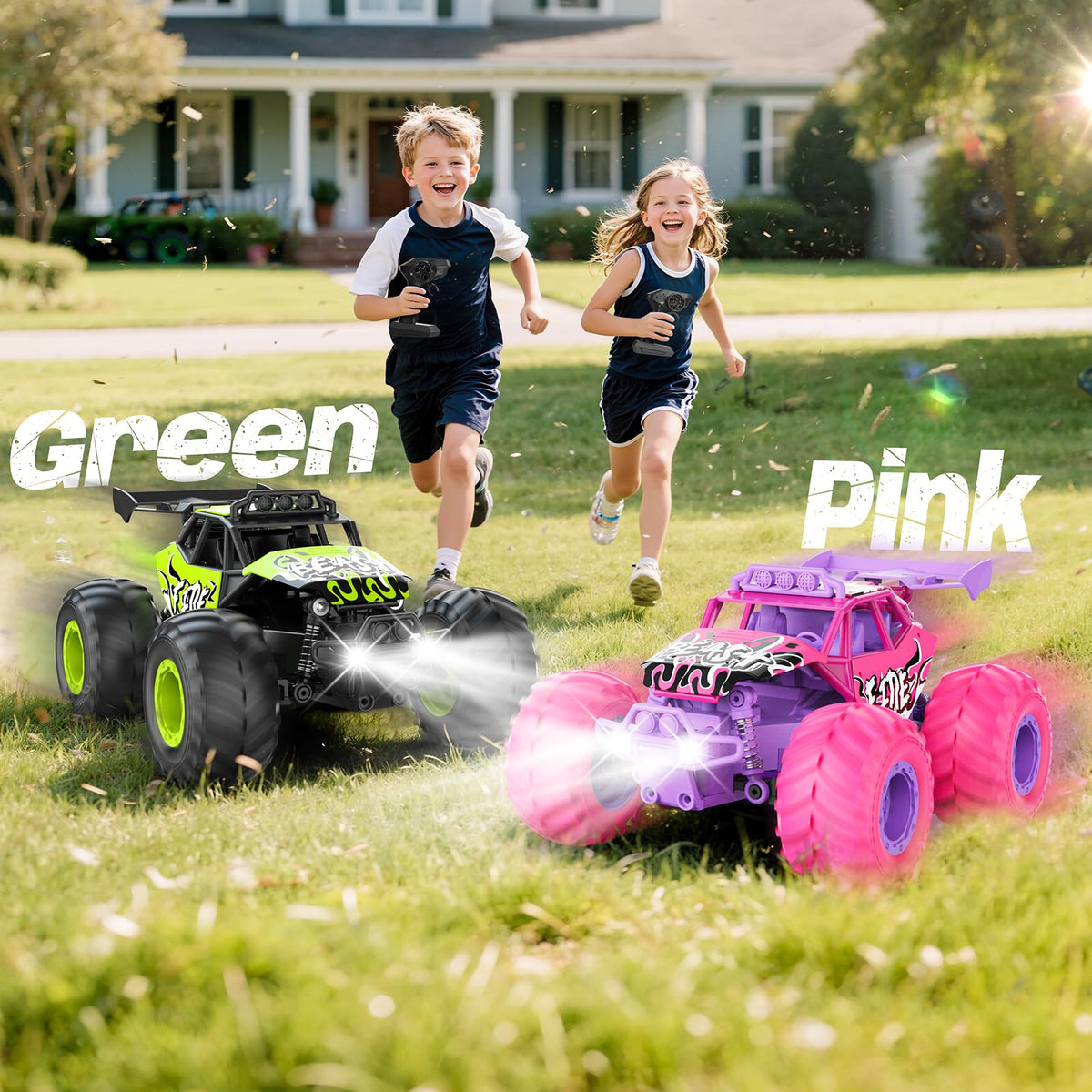 Meislane pink remote control car gift pack for kids' fun