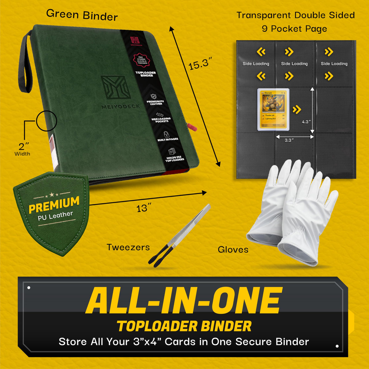 MEIYODECK binder with gloves and tweezers for careful handling.