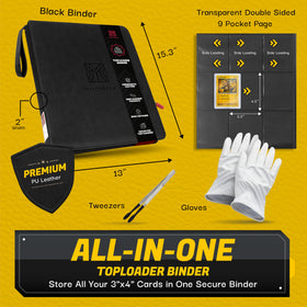 MEIYODECK Toploader Binder ringless pages reduce friction during flipping.