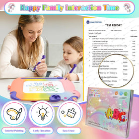 MEJCFARI toddler doodle board with colors to learn shapes and writing.