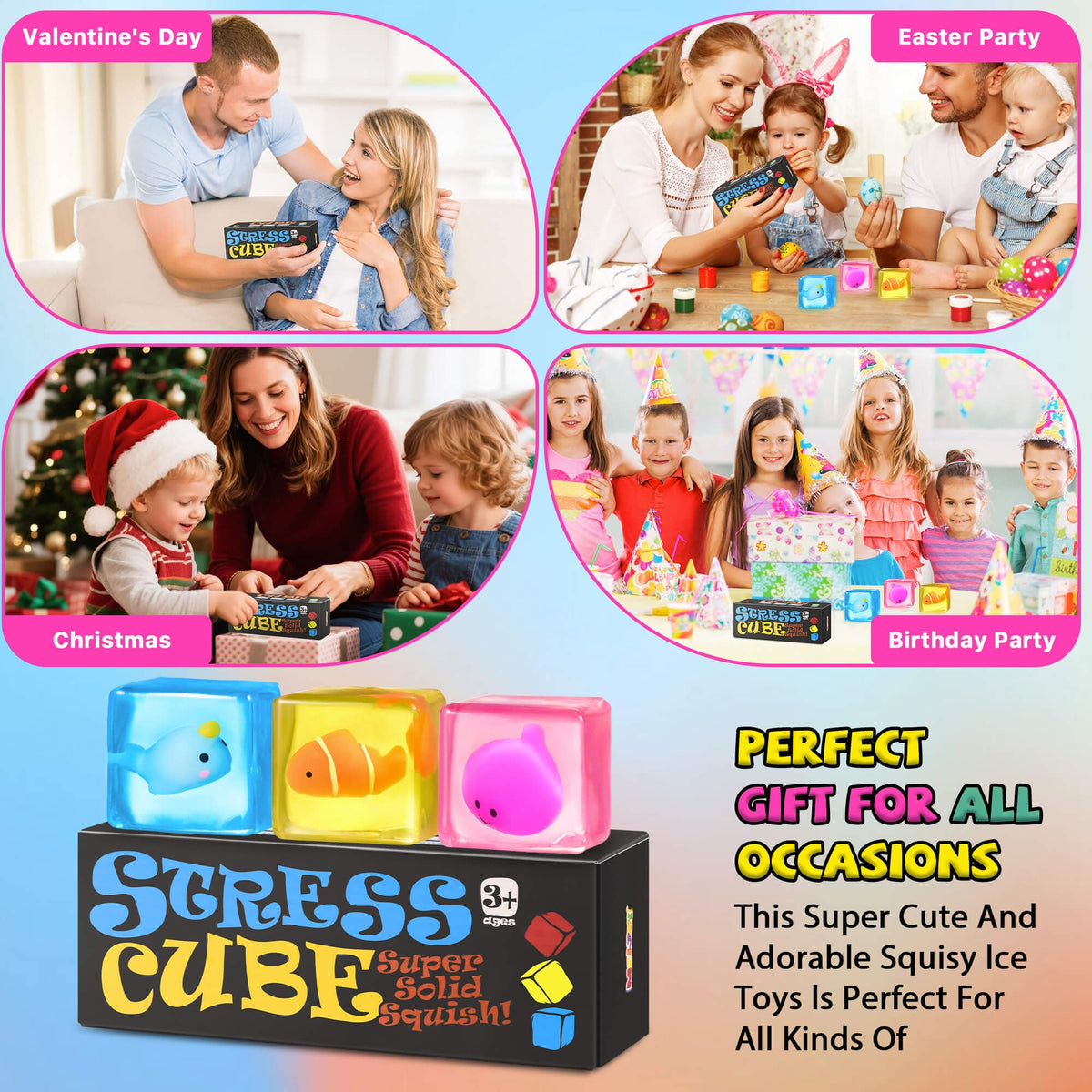 Meijoy Stress Cube compact size fits school, desk, and bag