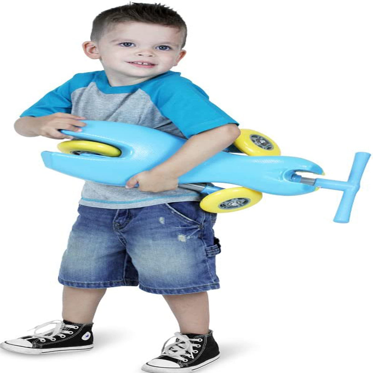 MEKBOK Fly Bike blue handlebar, promotes stable steering during outdoor play.