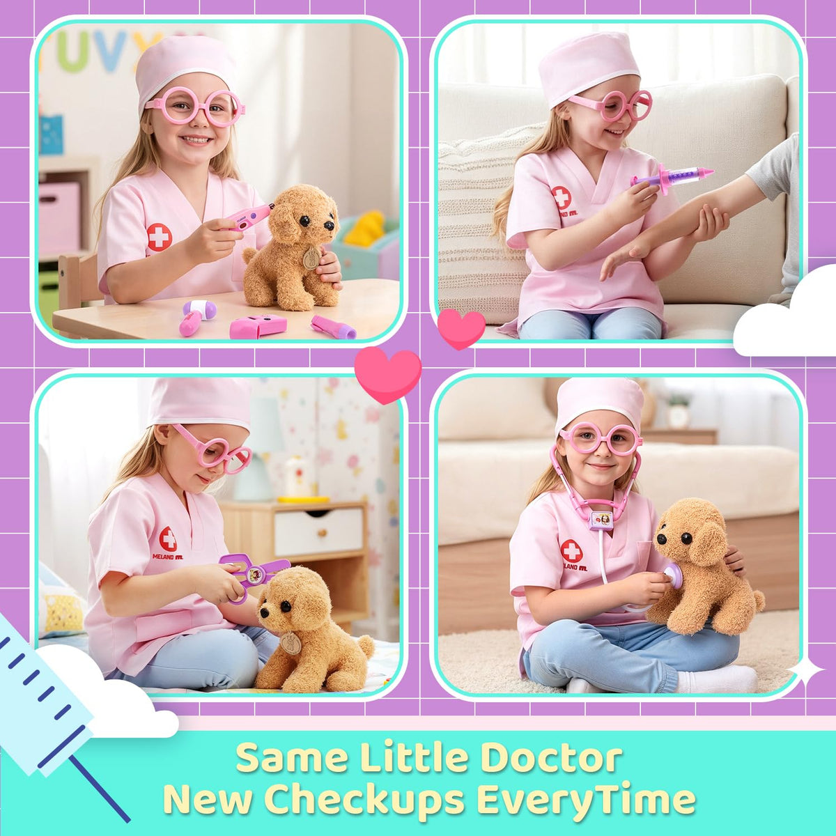 Meland adjustable thermometer adds authentic care scenarios for kids.