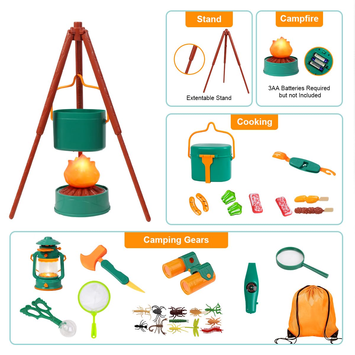 Meland binoculars for exploring pretend world and spotting imaginary wildlife.