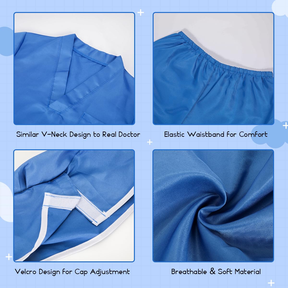 Meland doctor costume for kids: carry bag keeps accessories organized.