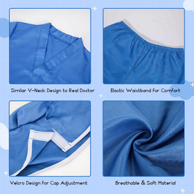 Meland doctor costume for kids: carry bag keeps accessories organized.