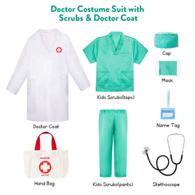 Meland doctor costume kids stethoscope toy enhances immersive pretend play