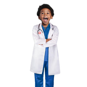 Meland doctor costume for kids: soft mask and hat support comfortable pretend time.
