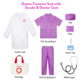 Meland scrubs top for kids offers soft comfort during creative dress-up activities.