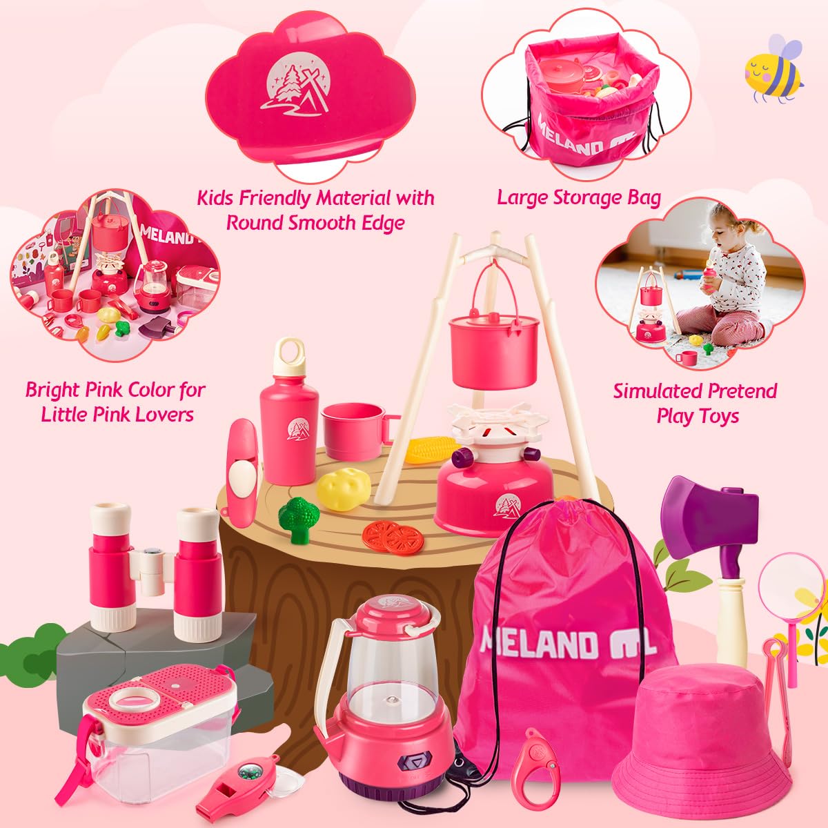 Meland 2-in-1 lantern and flashlight brightens pretend camping sessions.