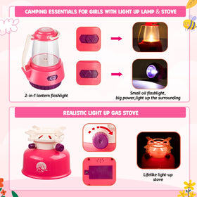 Meland light up stove provides realistic sounds for backyard adventures.