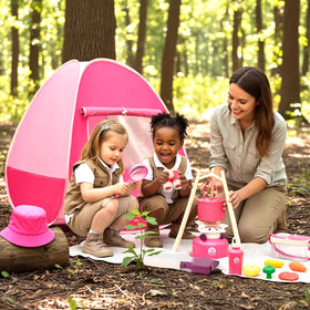 Meland camping set sun hat enhances imaginative outdoor roleplay.