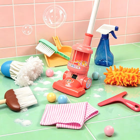 Meland toddler tools support independent, imaginative housekeeping play.