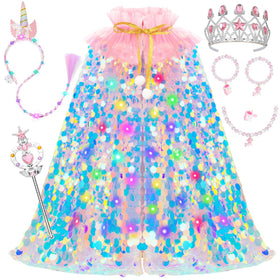 Meland light-up princess cape for imaginative dress-up play.