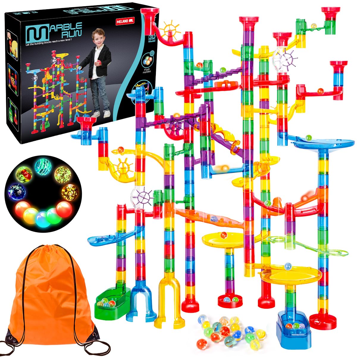Meland Marble Run base structure for hands-on building and STEM exploration.