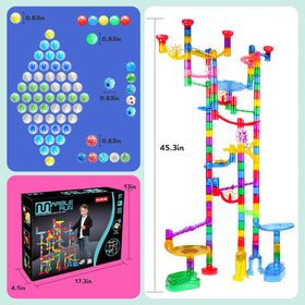 Meland Marble Run S-turn slide and gradient paths in action.