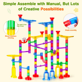 Meland Marble Run smooth ABS construction supports safe, comfortable play.