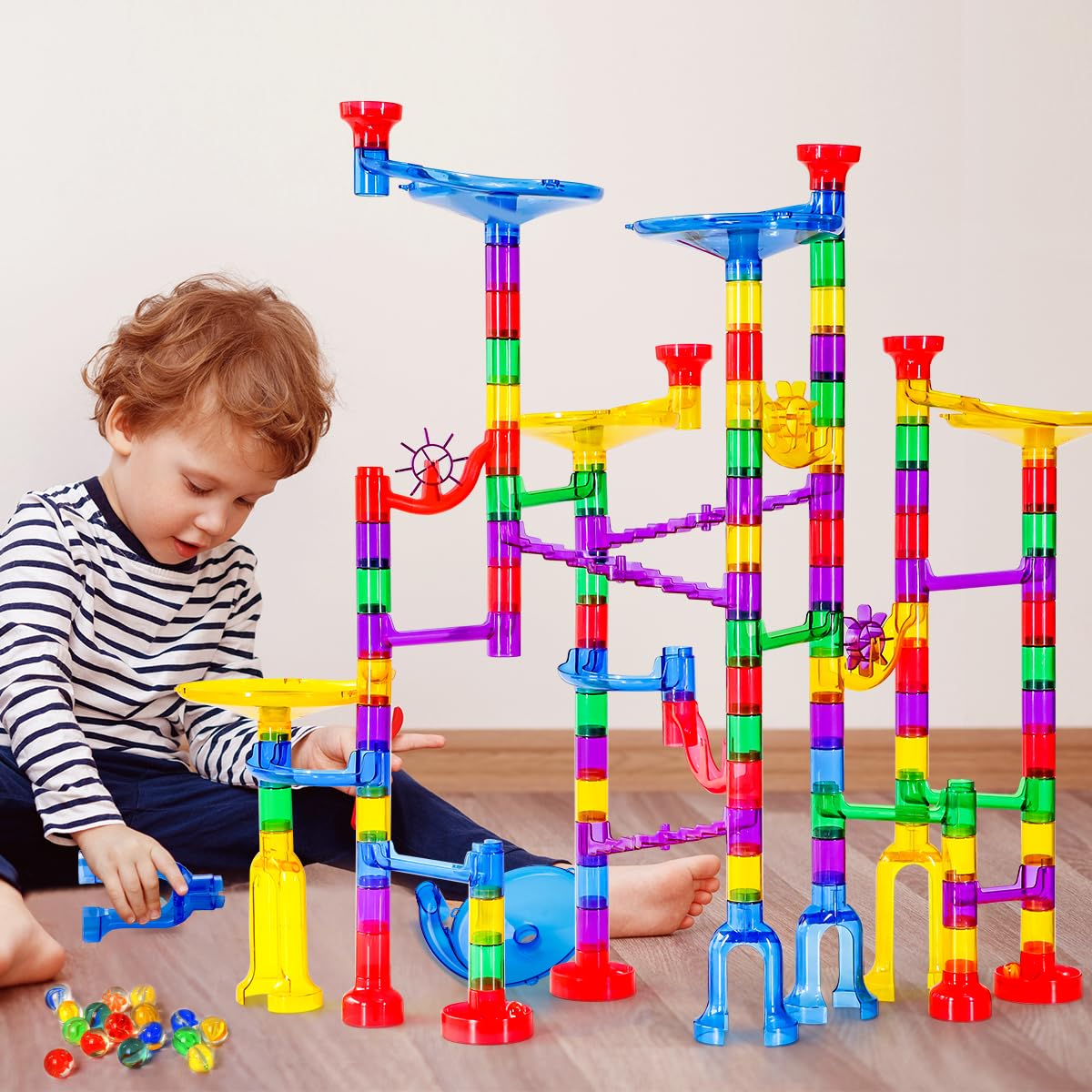 Meland Marble Run unisex design fits boys and girls for shared play.