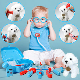 Meland medical tools set with diverse props for imaginative checkups