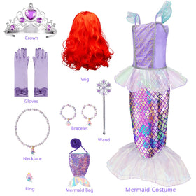Meland mermaid dress-up costume for parties, Halloween, and pretend play.