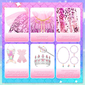 Meland mermaid toy accessories set to complete a magical costume