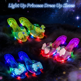 Non-slip shoe bottoms help little princess stay steady while twirling
