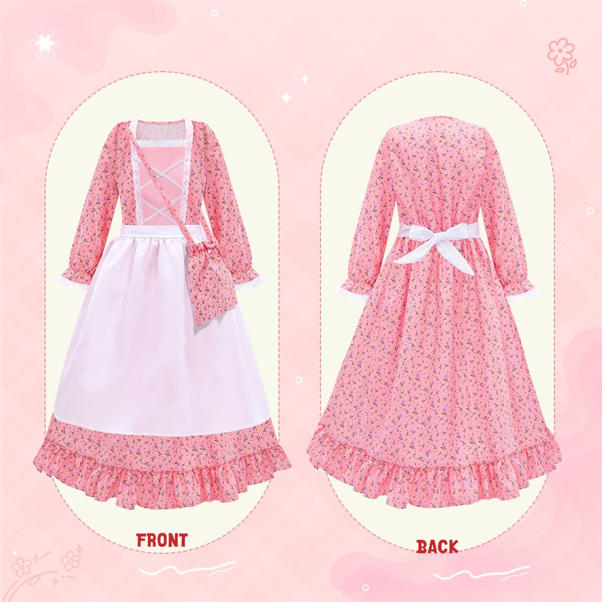 Meland Pioneer dress full skirt supports easy movement during play