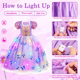 Meland princess accessories set—crown, wand, necklace, bracelet, and bag
