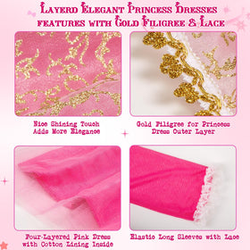 Meland accessory set with gloves crown wand for dress-up