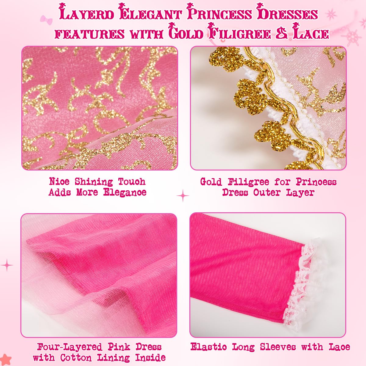 Meland princess dress accessory set with gloves and tiara for complete costume.